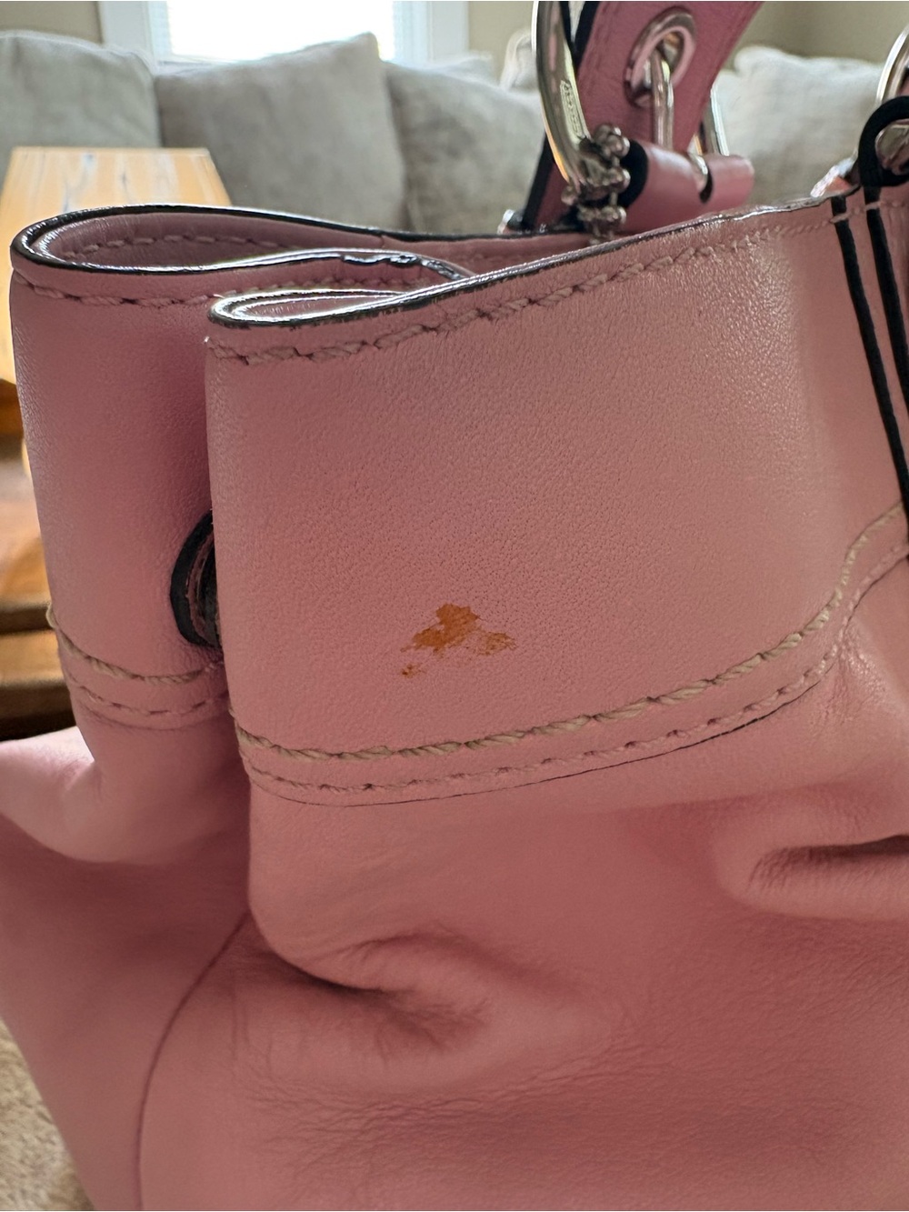 Coach Soho F13732 Pink Leather Pleated Tote Y2K Vinta… - Gem